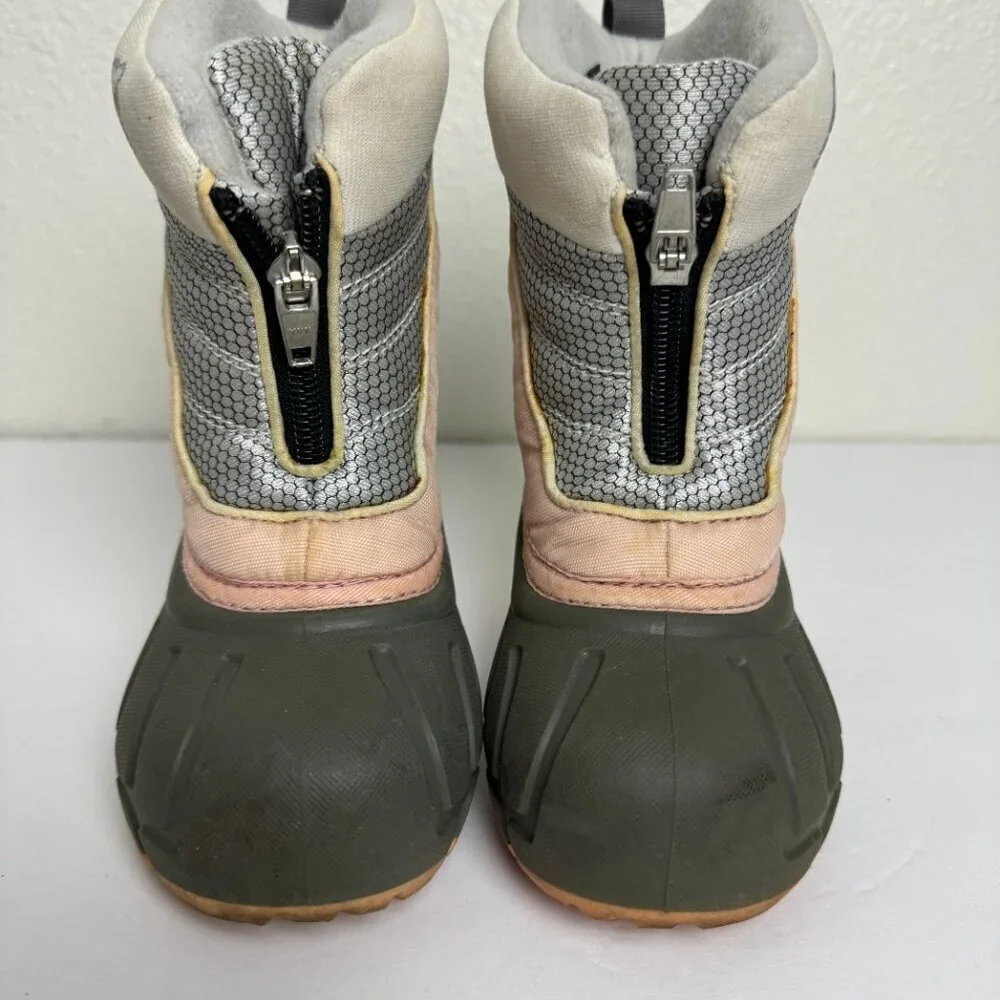 Sorel Snow Patrol Insulated Winter Warm Snow Boots Front Zip Girl's Sz 8